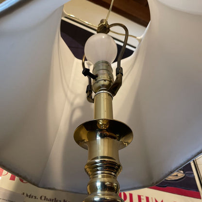 Brass and Chrome Table Lamp