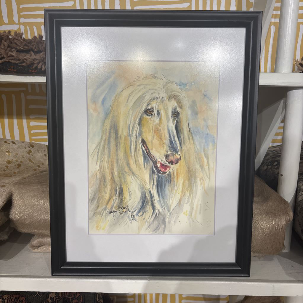 Original Afghan Hound Painting ART