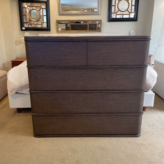 RH Ligne 5 Drawer Dark Wood Chest C HIGHBOYS
