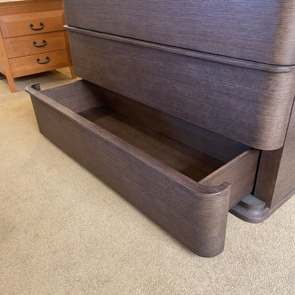 RH Ligne 5 Drawer Dark Wood Chest