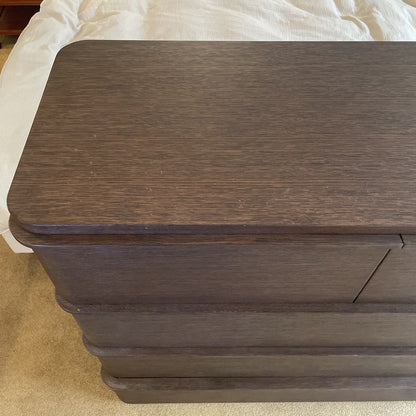 RH Ligne 5 Drawer Dark Wood Chest