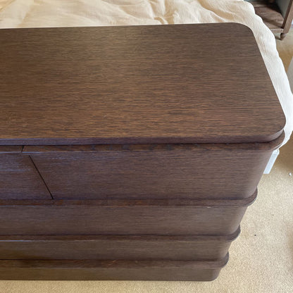 RH Ligne 5 Drawer Dark Wood Chest