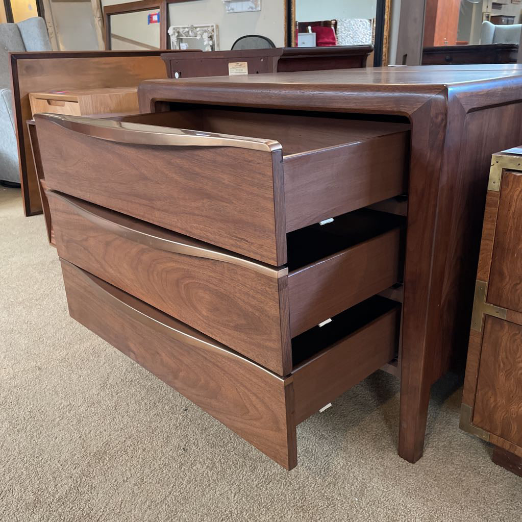 RH Gael Walnut 3 Drawer Nightstand