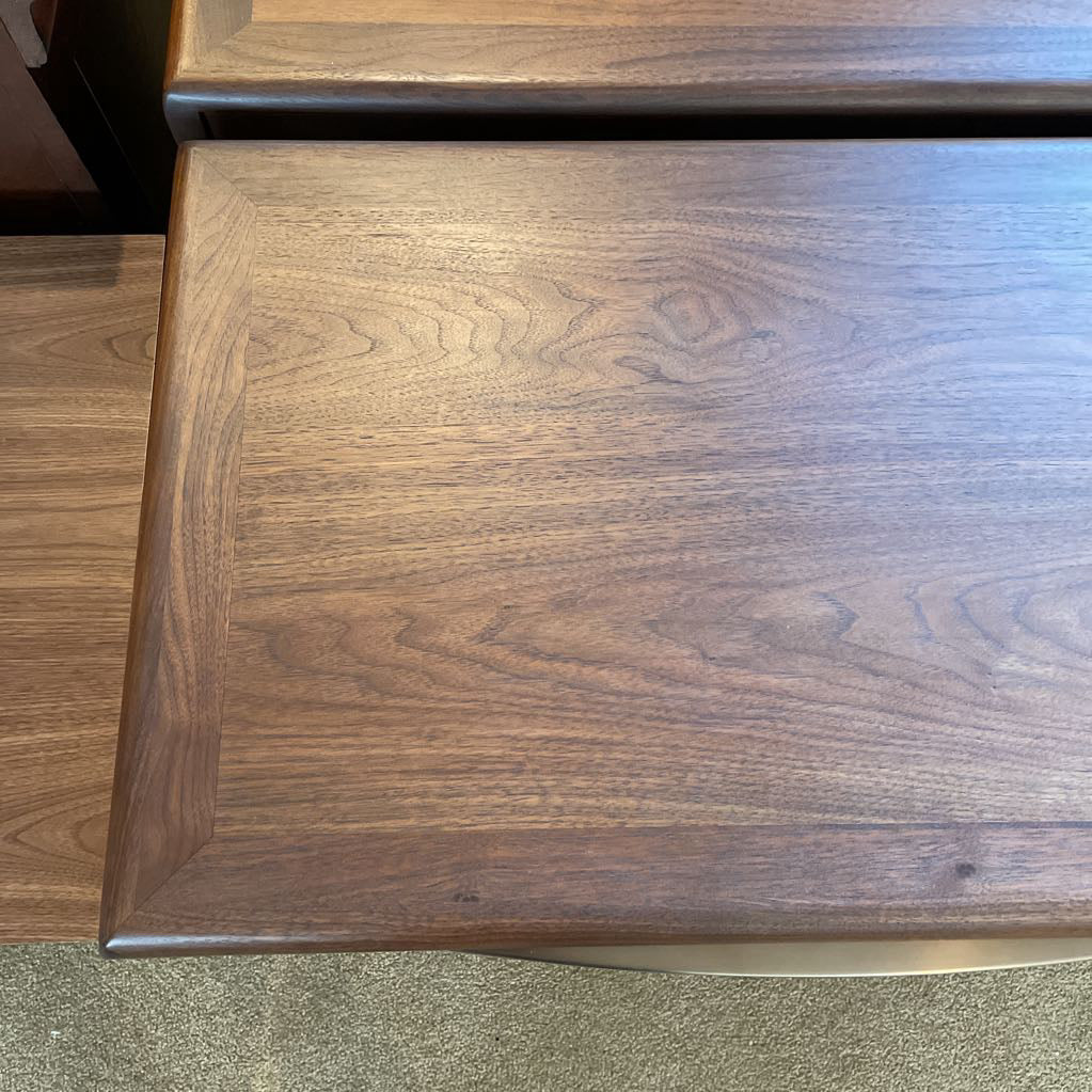RH Gael Walnut 3 Drawer Nightstand