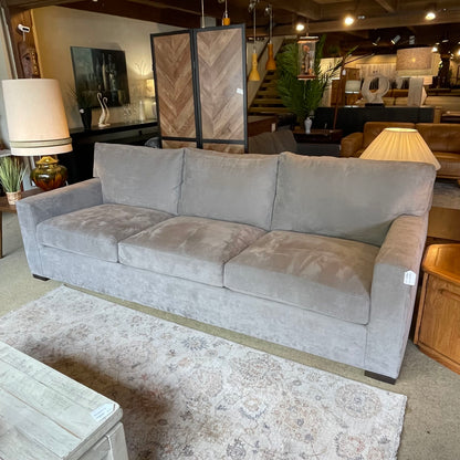 Crate & Barrel Axis Grey Fabric 3 Seat Sofa