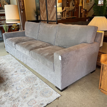 Crate & Barrel Axis Grey Fabric 3 Seat Sofa