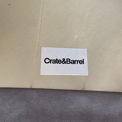 Crate & Barrel Axis Grey Fabric 3 Seat Sofa