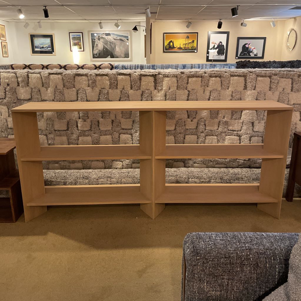 Crate & Barrel Terazza Natural Solid Oak Shelf Unit C BOOKSHELVES