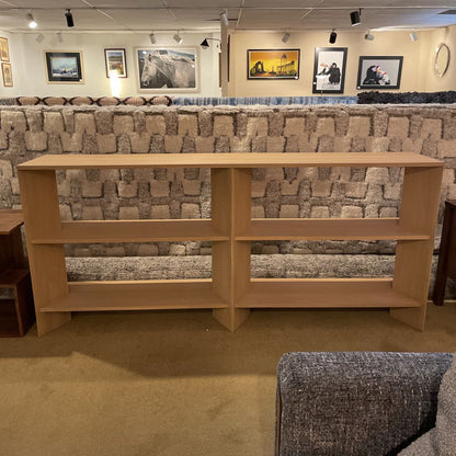 Crate & Barrel Terazza Natural Solid Oak Shelf Unit C BOOKSHELVES