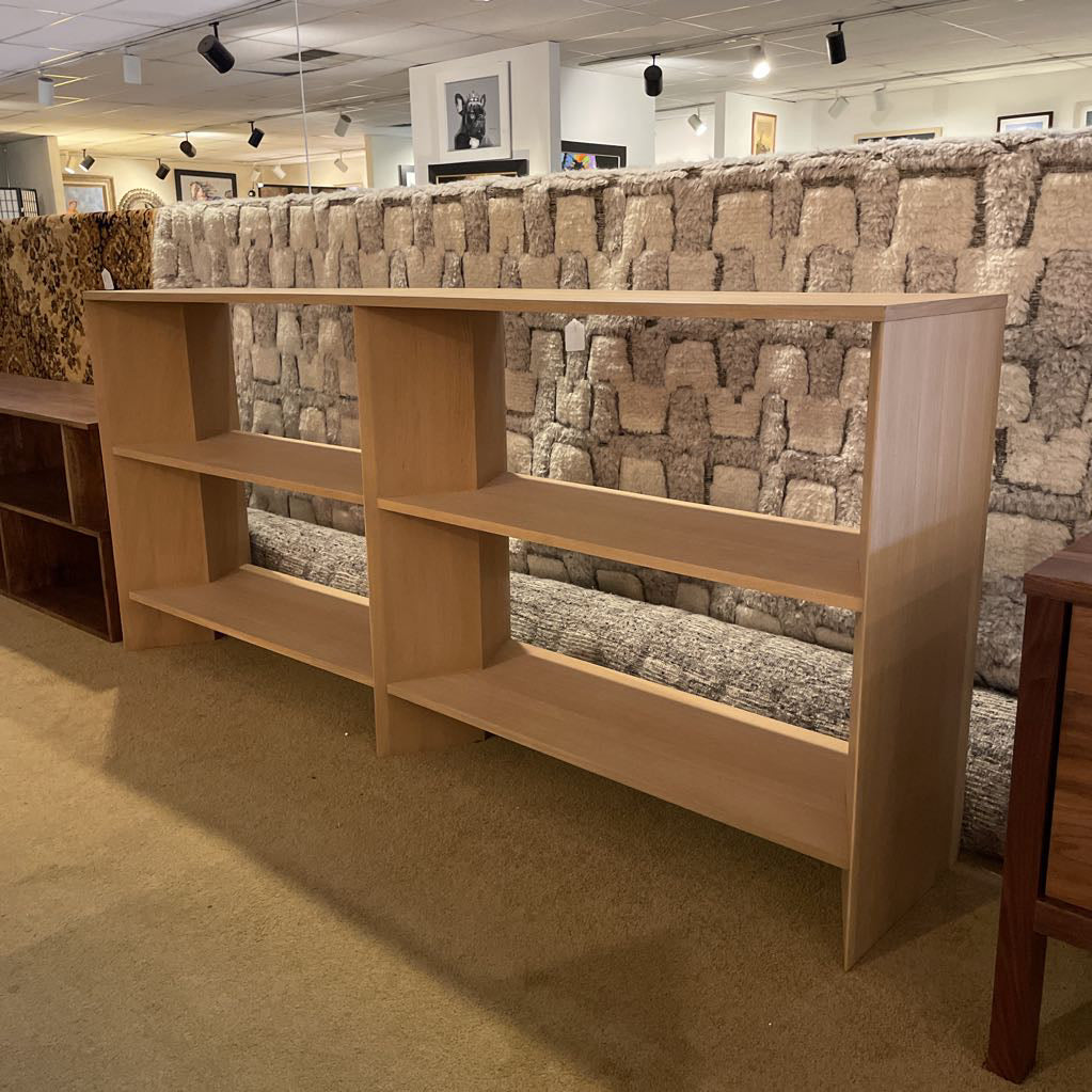 Crate & Barrel Terazza Natural Solid Oak Shelf Unit C BOOKSHELVES