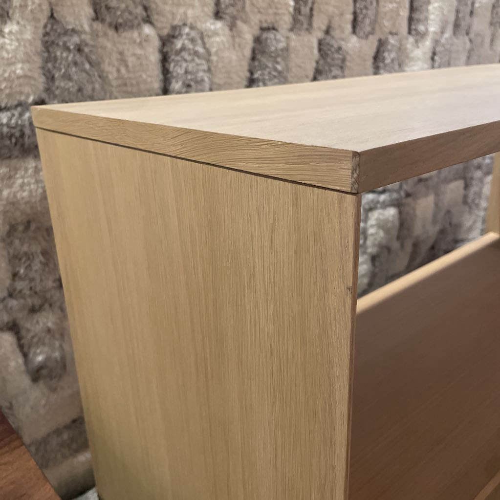 Crate & Barrel Terazza Natural Solid Oak Shelf Unit C BOOKSHELVES