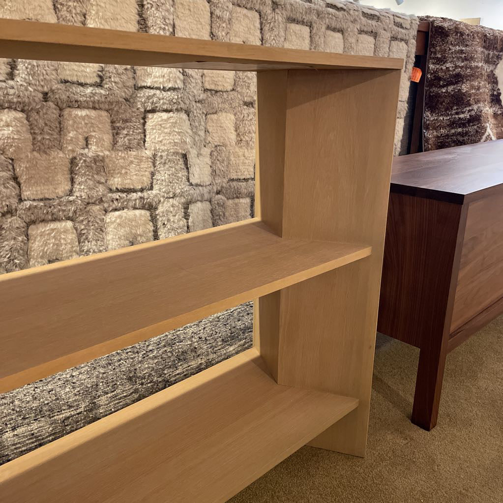 Crate & Barrel Terazza Natural Solid Oak Shelf Unit C BOOKSHELVES