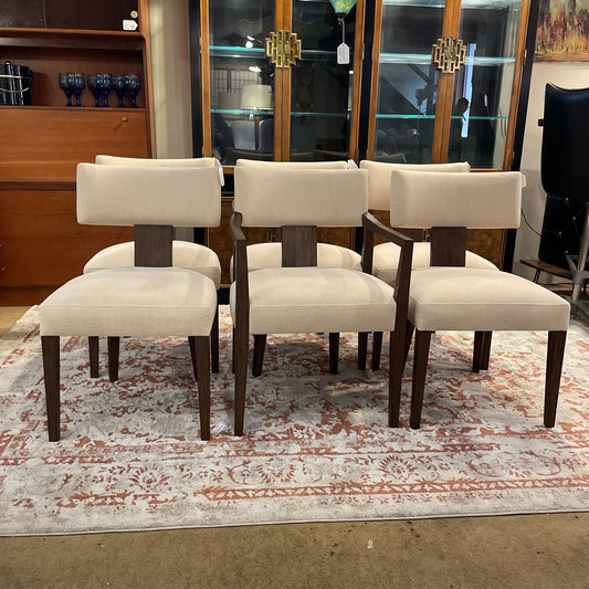 RH Padua Cream Fabric Dining Chairs SET of 6 C DINING CHAIRS