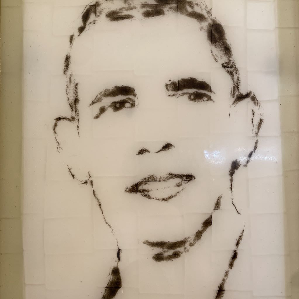 JULIE NAGESH Obama Visage in Glass