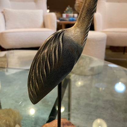 Green Tone Heron on Stand SMALLS