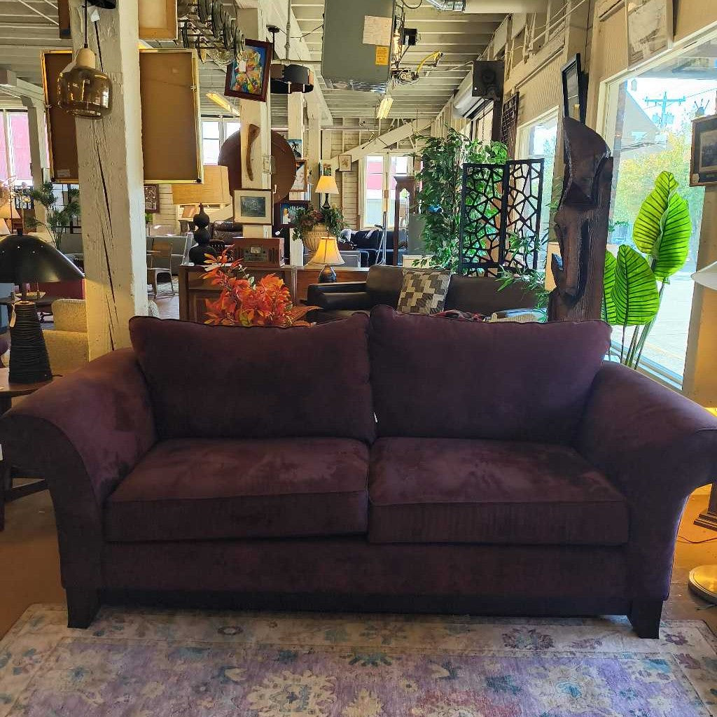 Purple Microsuede Natuzzi Sofa U SOFAS