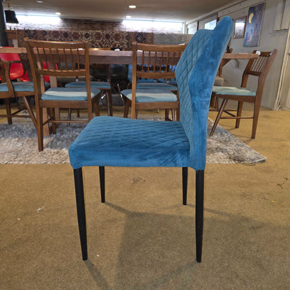 Tufted Teal Velvet Dining Chair C DINING CHAIRS