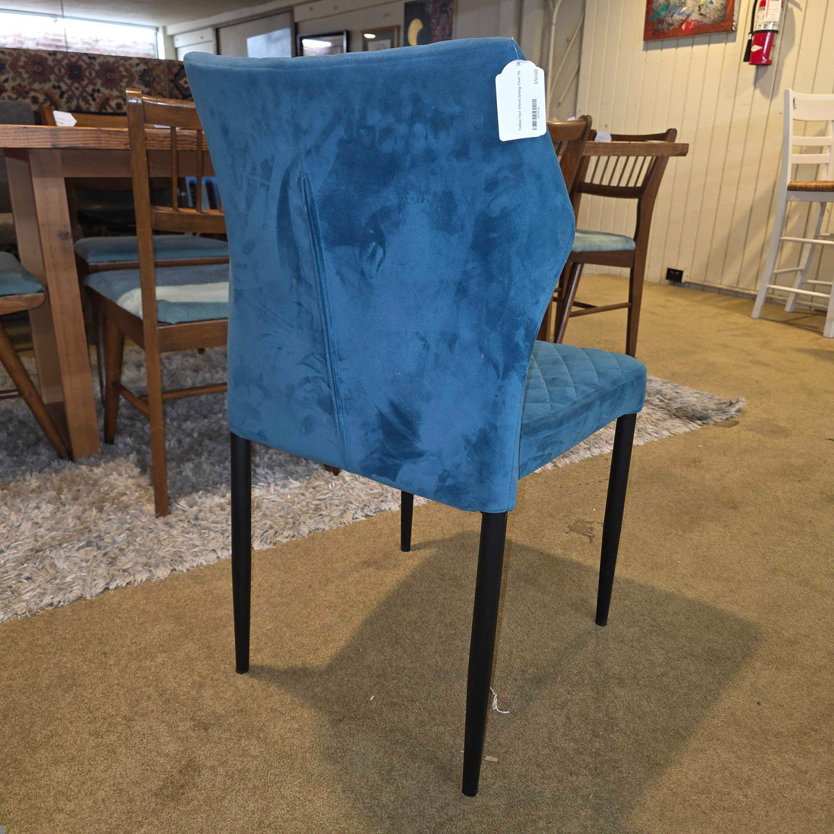 Tufted Teal Velvet Dining Chair C DINING CHAIRS