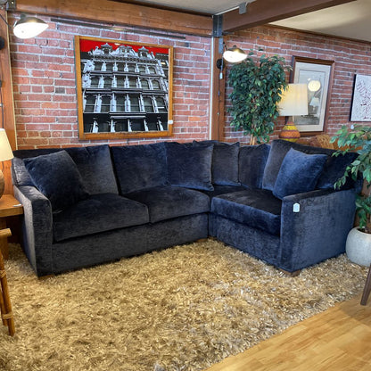 Century Midnight Blue Textured RAF Sectional U SECTIONALS RAF