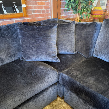 Century Midnight Blue Textured RAF Sectional U SECTIONALS RAF