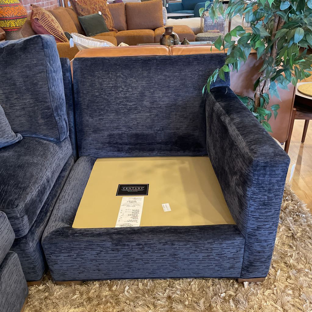 Century Midnight Blue Textured RAF Sectional U SECTIONALS RAF