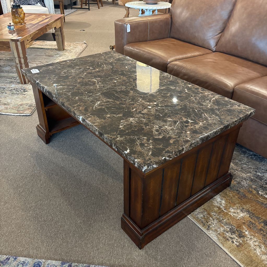 Faux Stone Top Rectangular Coffee Table C COFFEE TABLES