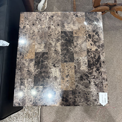 Faux Stone Top Square Side Table C SIDE TABLES