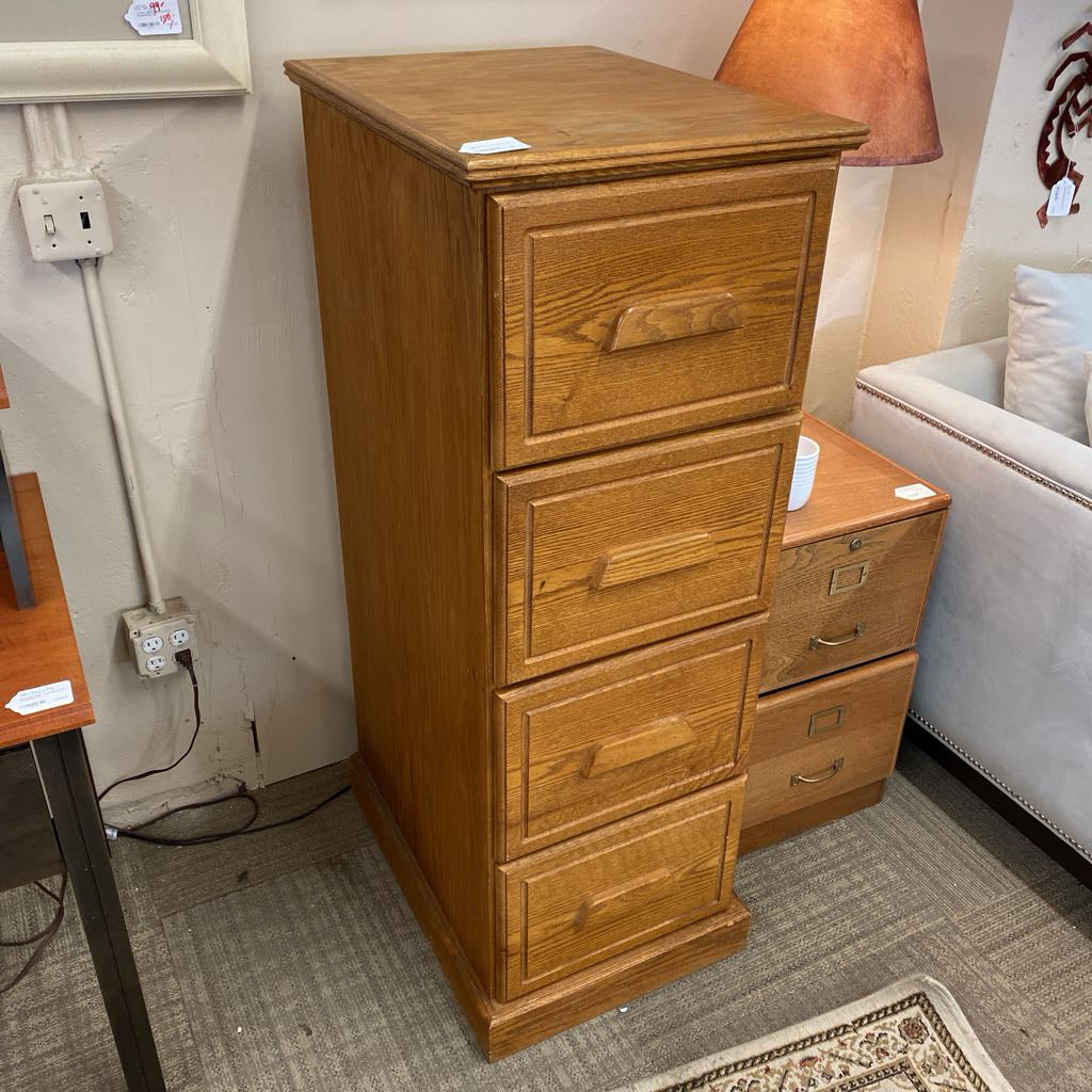 Vintage Oak Filing Cabinet (AS IS) C CABINETS