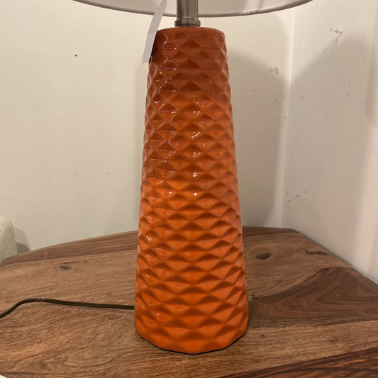 Orange Textured Base Table Lamp LAMPS