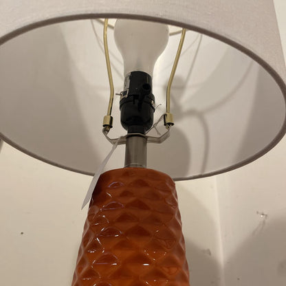 Orange Textured Base Table Lamp
