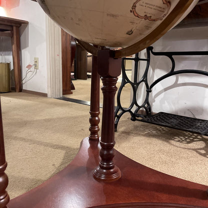 Large Floor Globe in Wood Frame with WSU Logo