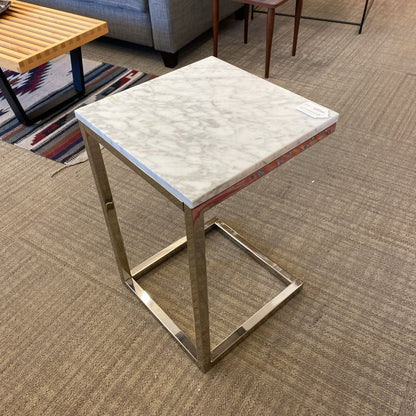 Marble Top Chrome Base C Table
