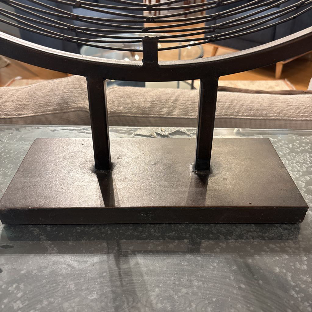Copper Wire Disc Decor on Stand UNIQUE FINDS
