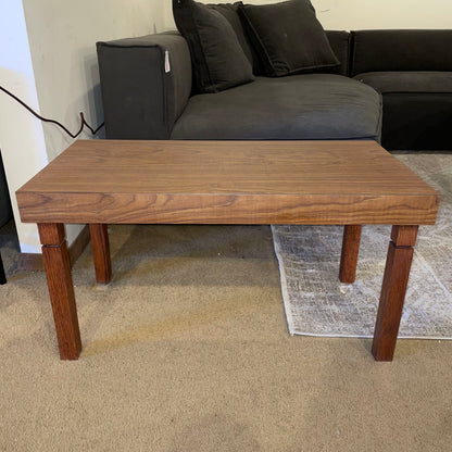 Rectangular Pedestal Style Legs Wood Bench C DINING BENCHES