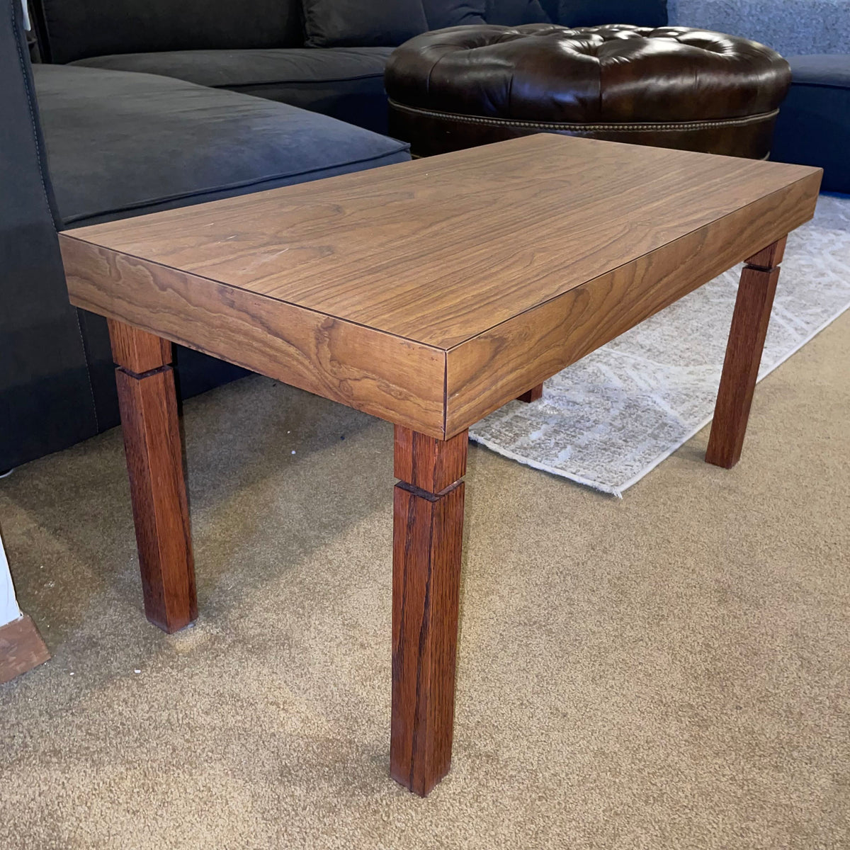 Rectangular Pedestal Style Legs Wood Bench C DINING BENCHES