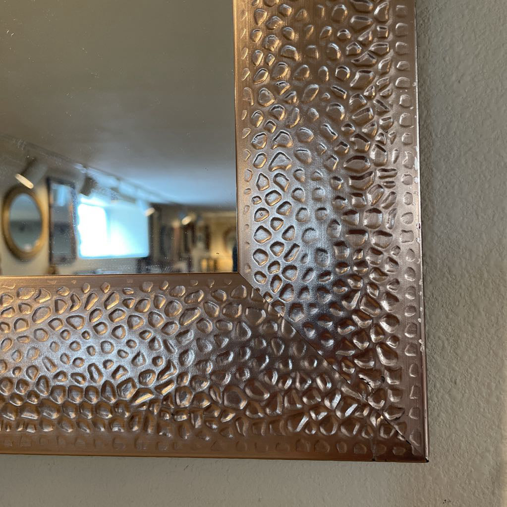 "Embossed" Design Metal Frame Mirror