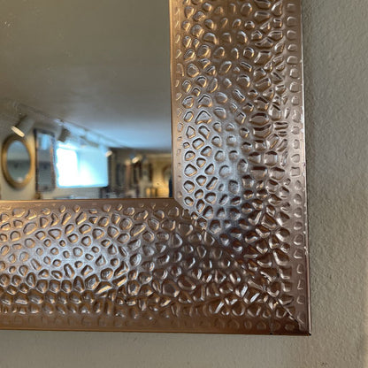 "Embossed" Design Metal Frame Mirror