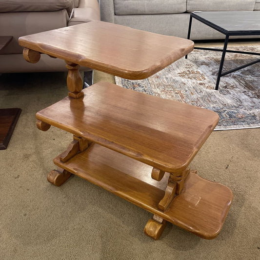 3‑Tier Turned‑Leg Side Table C SIDE TABLES