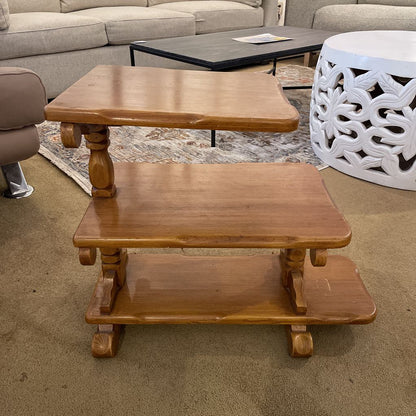 3‑Tier Turned‑Leg Side Table