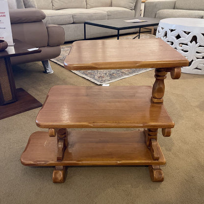 3‑Tier Turned‑Leg Side Table