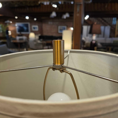 Sleek Conical Brass Base Table Lamp