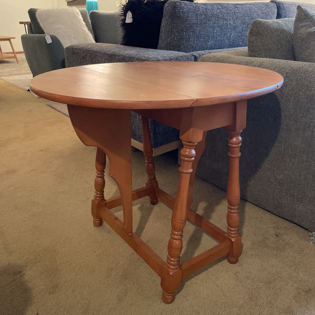 Turned Leg Drop Leaf Wooden Table C SIDE TABLES