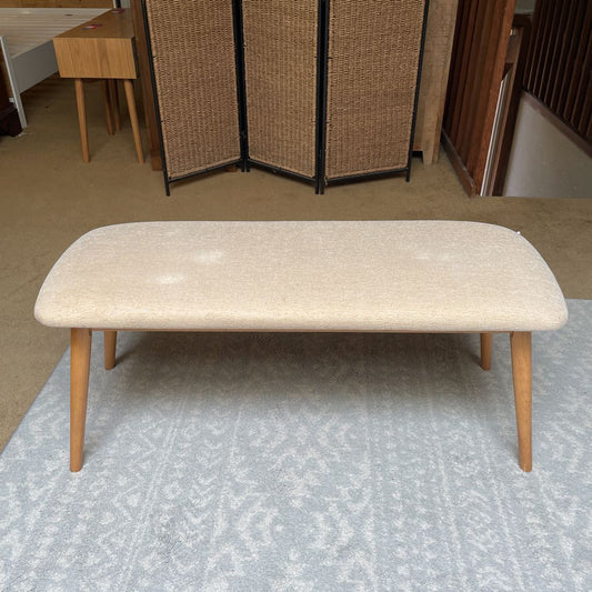 Oblong Grooved Fabric Topped Bench C DINING BENCHES