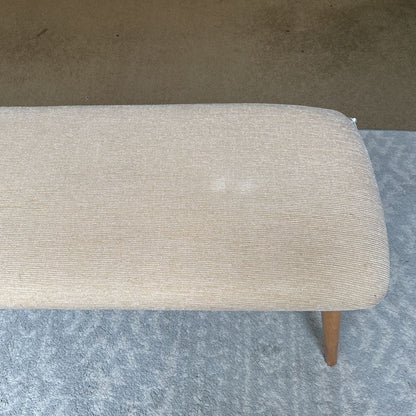 Oblong Grooved Fabric Topped Bench