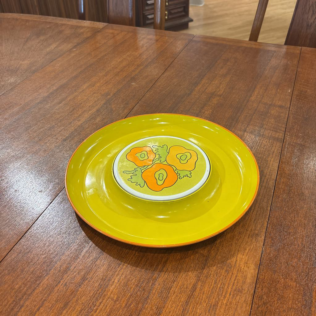 70's Yellow and Orange Serving Tray