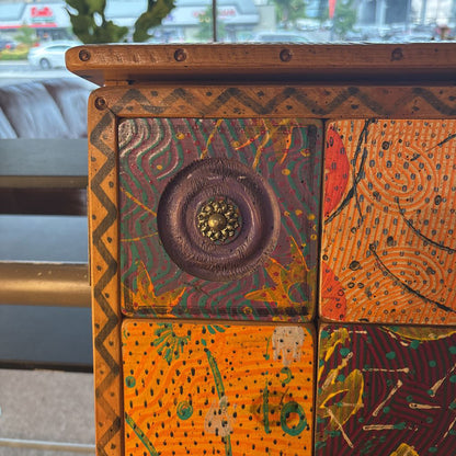 Wall Mount Multicolored Art Shelf/Cabinet