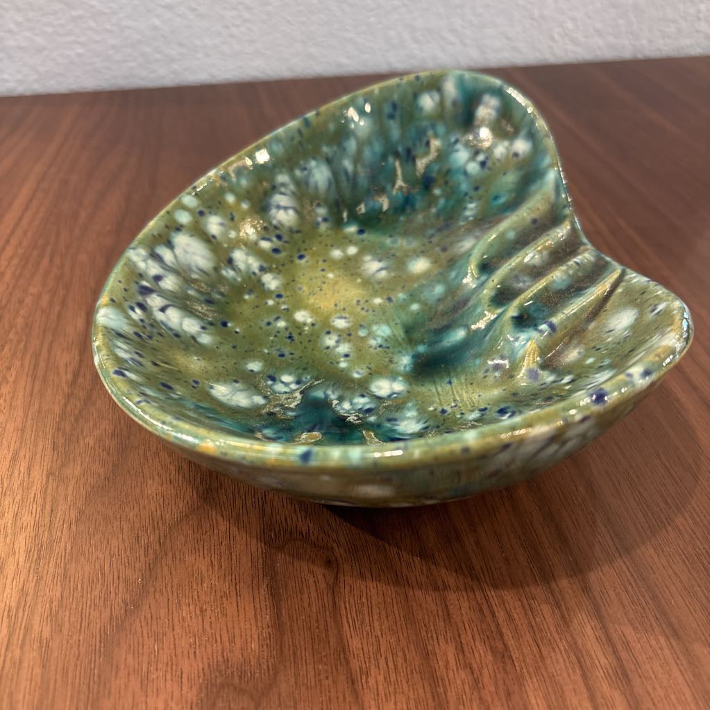 MC Blue and Green Drip Glaze Ashtray
