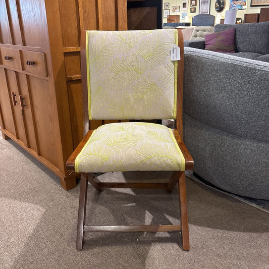 Green Embroidered Folding Chair