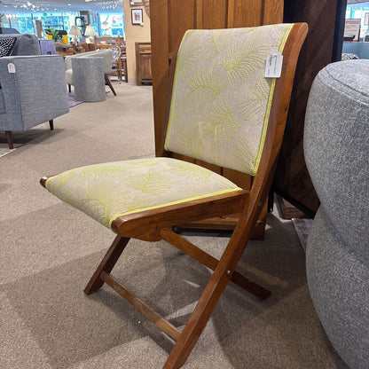 Green Embroidered Folding Chair