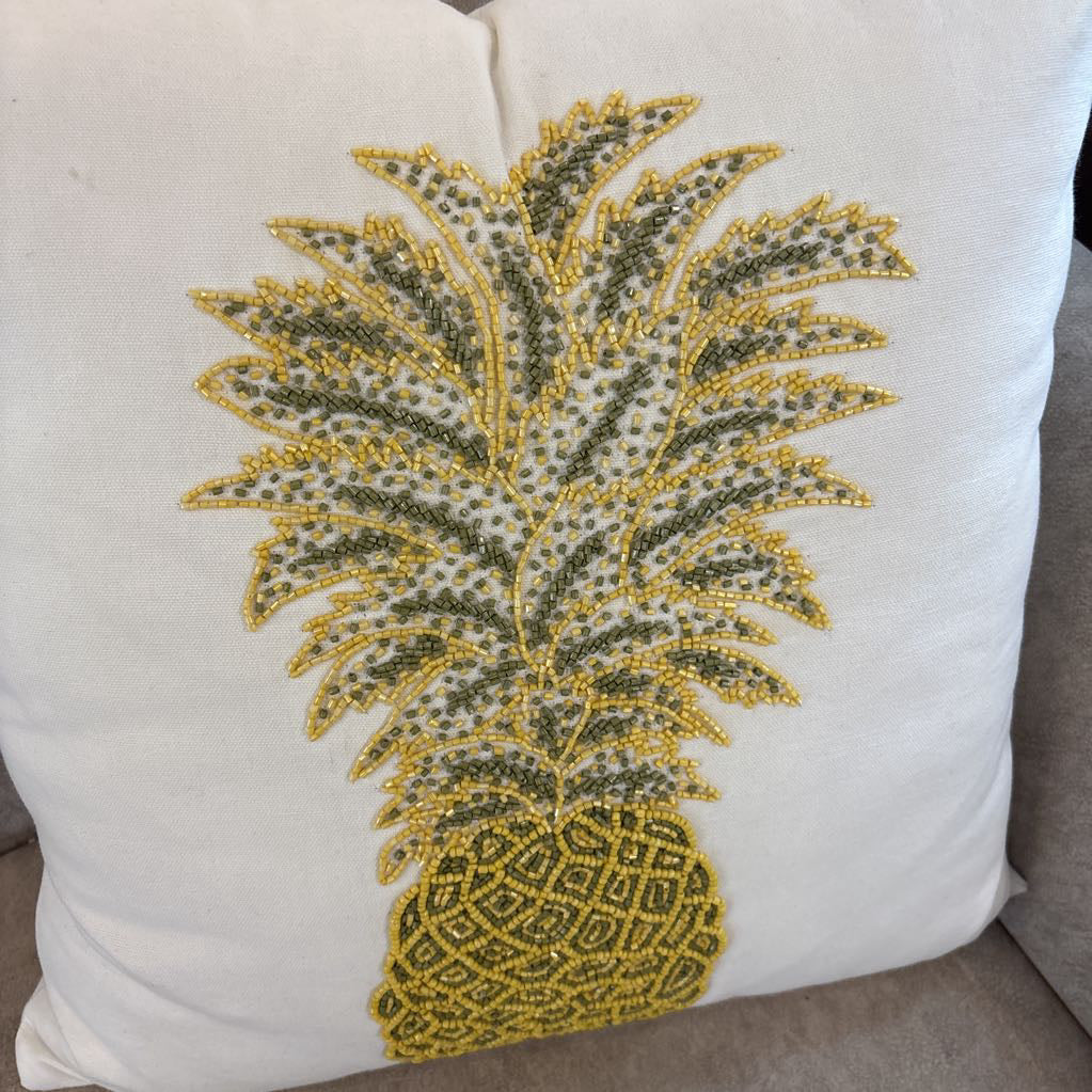 Beaded Pineapple Pillow